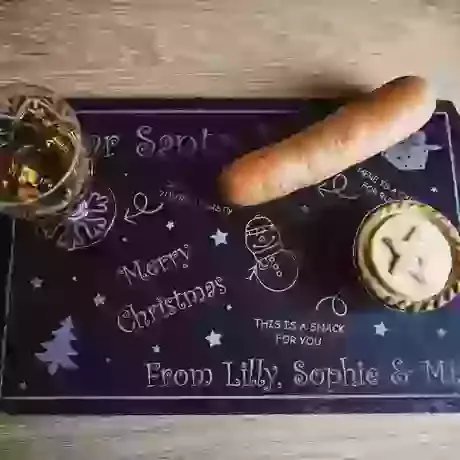 Personalised Christmas Eve Santa Slate Board
